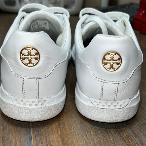 Tory Burch Classic Howell Court White Leather Tennis Shoes Size 8 - Picture 4 of 12